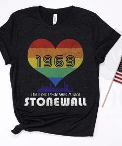 Pride Shirt 50th Anniversary Stonewall 1969 Was A Riot LGBTQ Shirt Rainbow Pride Parade LGBTQ Flag T-Shirt
