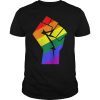 Pride Shirt LGBTQ Rainbow Fist Resist Apparel