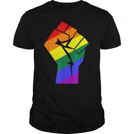Pride Shirts LGBTQ Rainbow Fist Resist Apparel