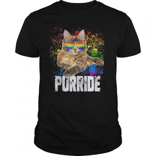 Purride Shirt LGBT Cat Gay Lesbian Pride LGBTQ Awareness Shirt