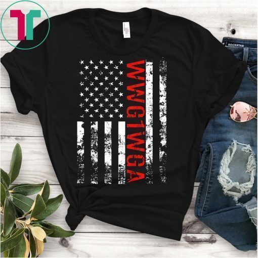 Q Anon WWG1WGA Where We Go One We Go All Qanon US Flag Tee Shirt