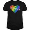 Rainbow Love Heart Pride LGBT T Shirts Love Is Love