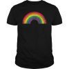 Rainbow T-Shirt Vintage Retro 80's Style Gay Pride Support T-Shirt