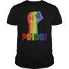 Rainbow resist fist Graphics pride LGBT tees for pride month