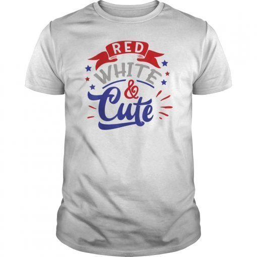 Red White And Cute Proud American Patriotic T-Shirt