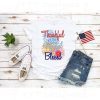 Red White & Blessed Shirt 4th of July Cute Patriotic America T-Shirt -Women's Patriotic America Tee Shirt