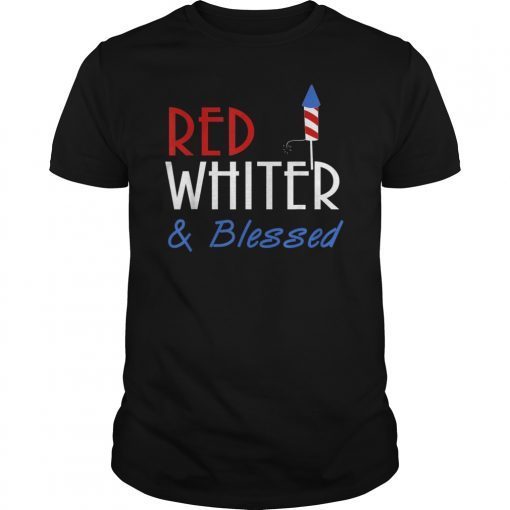 Red White & Blessed Tee Shirt 4th of July Cute Patriotic America