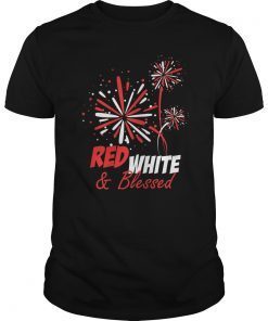Red White Blessed tshirt 4th of July T-Shirts