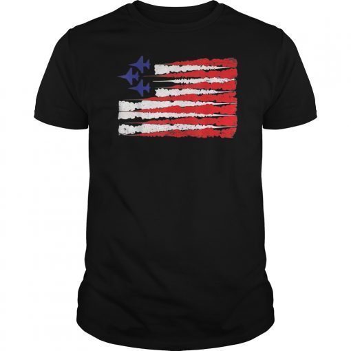 Red White Blue Air Force Flyover 4th of July Gift T-Shirt