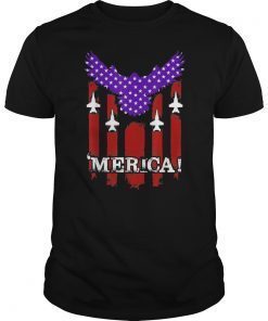 Red White Blue Air Force Flyover 4th of July Gift T-Shirts