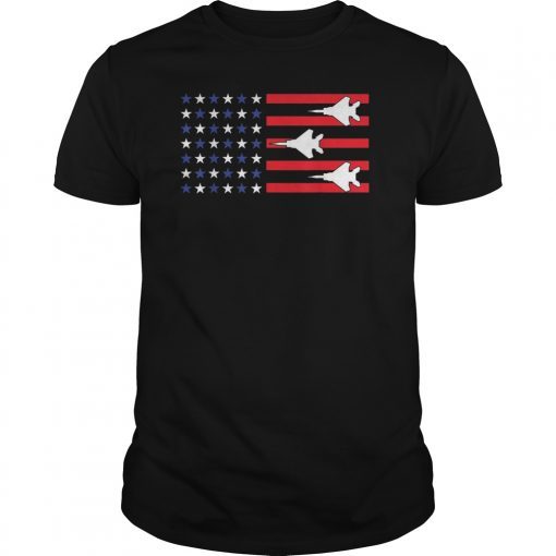 Red White Blue Air Force Flyover Proud American Independence T-Shirt