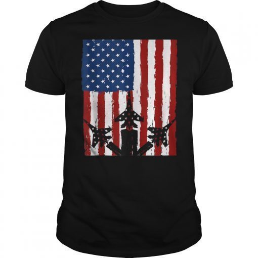 Red White Blue Air Force flight aviation american flag usa Gift Tee Shirt
