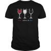 Red White & Blue Funny Wine Glass T Shirt