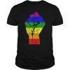 Resist Fist Rainbow Flag Gay Pride T-Shirt