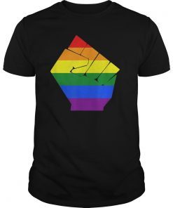 Resist Fist Rainbow Flag Gay Pride Unisex T-Shirt