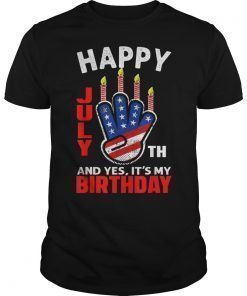 Retro Happy 4th July And Yes It's My Birthday T-Shirt