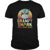 Retro Vintage Grampy Shark Tshirt Funny Birthday Gifts Famil
