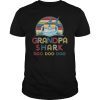 Retro Vintage Grandpa Sharks Tshirt gift for Mens