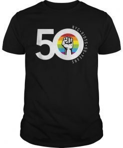 Riots 50th NYC Gay Pride LBGTQ Modern Fist Design Shirt