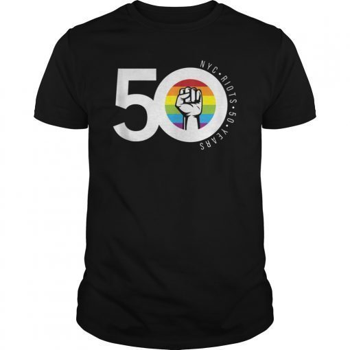 Riots 50th NYC Gay Pride LBGTQ Modern Fist Design Shirt