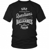 SHE DOESN'T ASK QUESTIONS DURING BALLGAMES SHE ANSWERS THEM