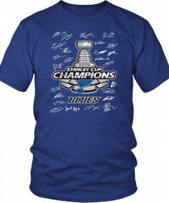 ST LOUIS BLUES 2019 STANLEY CUP CHAMPIONS - TEAM SIGNATURE SHIRT