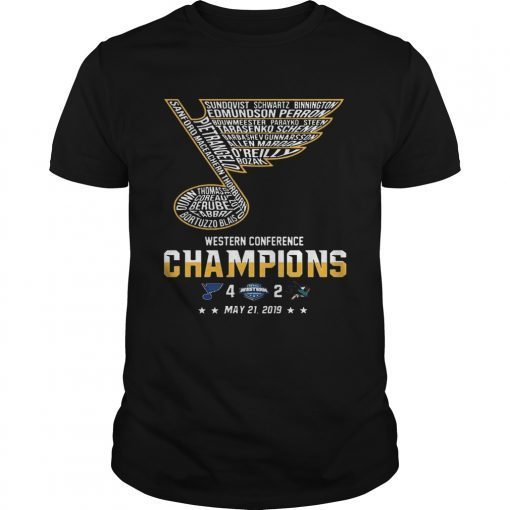 St Louis Blues Western Conference Champions 2019 Hockey Tshirt