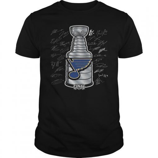 St. Louis Blues 2019 Stanley Cup Champions Signature T-Shirt
