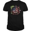 Sunflower Peace Sign USA American Flag 4th Of July T-Shirt