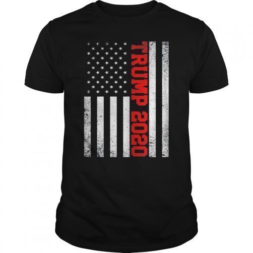 TRUMP 2020 American Flag T-Shirt Re elect 4th of July Men