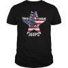 The Best Dads Drive Jeeps American Flag T-Shirt