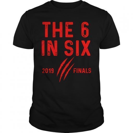 The six in six 2019 Championship Hoops Raptor Apparel Shirts