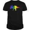 Triceratops Dino Pride Parade Gay Lesbian Rainbow Flag Shirts