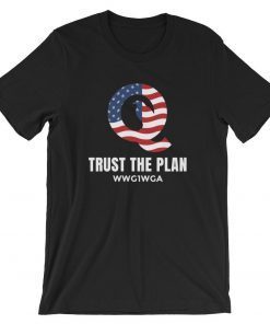 Trust The Plan Shirt, WWG1WGA, Q Anon T-Shirt, Qanon, Patriot, Where we go one we go all, eagle, USA flag, American Flag Tee