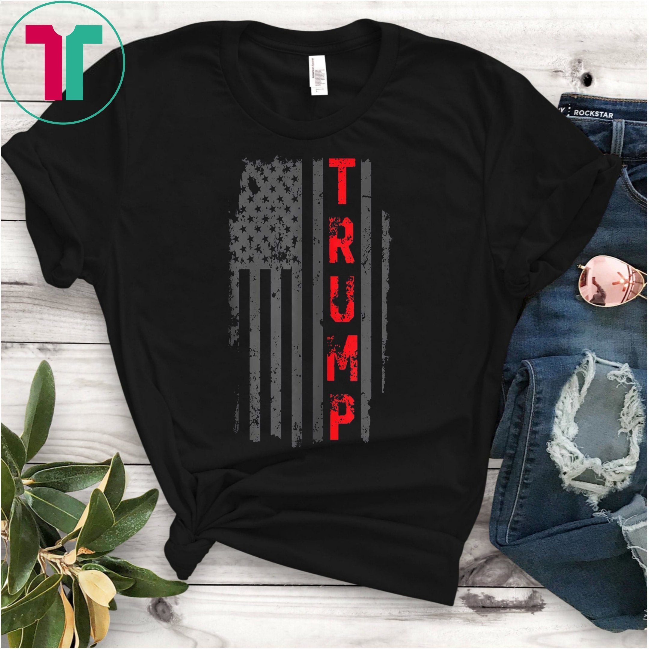 US Flag Pride Make Liberals Cry Again Gift Donald Trump T-Shirt ...