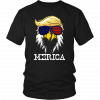 USA-4TH OF JULY EAGLE IN TRUMP HAIR SHIRT FOR INDEPENDENCE DAY