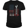 USA American Flag Handyman Engineer Mechanic Tool Kit Design Gift T-Shirt