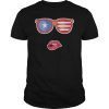 USA Sexy Hot Girl lips 4th of July Merica Sunglasses gift T-Shirt