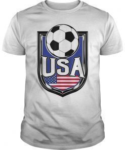 USA Soccer Ball T-Shirt ,American Flag Football Tee Shirt