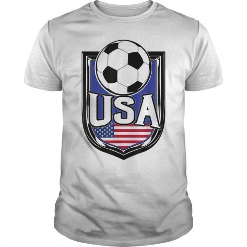USA Soccer Ball T-Shirt ,American Flag Football Tee Shirt