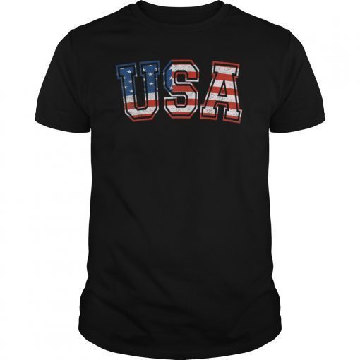 USA T Shirt US Flag Tee Patriodic 4th Of July America Gift Tshirts