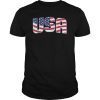 USA T Shirt Women Men American Flag 4th of July Patriotic T-Shirt