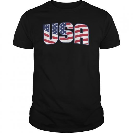 USA T Shirt Women Men American Flag 4th of July Patriotic T-Shirt