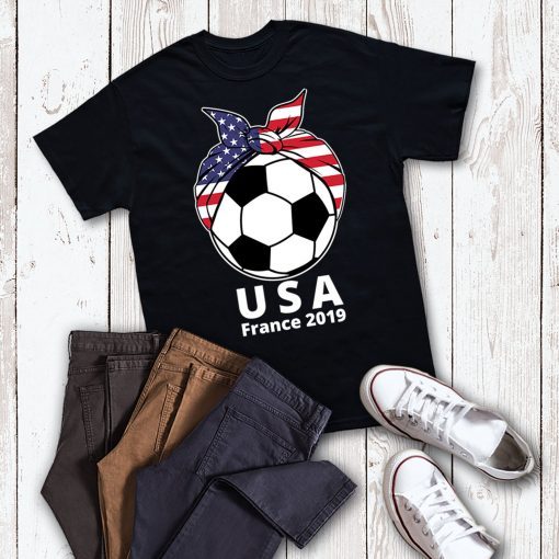 USA Womens Soccer T Shirt, France 2019 Girls Football Fans Jersey, US Womens Soccer Kit, USA France 2019 Soccer Tee Shirt