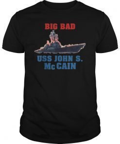 USS John S McCain Support our Vets T-Shirt