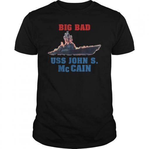 USS John S McCain Support our Vets T-Shirt