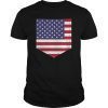 United States Flag T-Shirt with Printed American Flag