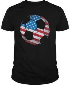 United States Soccer Ball Flag Jersey Shirt - USA Football