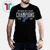 St. Louis Blues 2019 Stanley Cup Champions Goaltender Signature T-Shirt