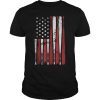 VIntage Baseball Bat American USA Flag Gift T-Shirt